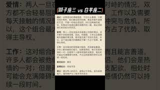 ［準到不得了］ 48星座配對 #四十八 獅子座三 vs 白羊座二 按讚留言 繼續其他星座配對 (有聲版）最佳組合 是朋友 但最糟是同性手足 ， 有無呢種關係分享下呢💁🏻‍♂️