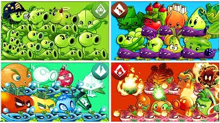 PvZ 2 Tournament 4 Team Plants FIRE x PEA x PULT x ELECTRIC - Who Will Win?