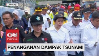 3 Menteri Kabinet Kerja Kunjungi Korban Tsunami Lampung
