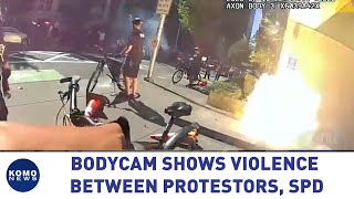 Bodycam footage shows violent clash between protesters, officers