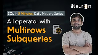 All operator In SQL | Multi Rows Subqueries | SQL Tutorial