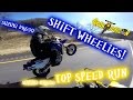 2006 Suzuki DR650 supermoto shift wheelies and top speed run