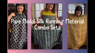 EPI 94|PURE MODAL SILK RUNNING MATERIAL|TOP-BOTTOM COMBO SET|CO-ORD SET|HANDBLOCK PRINT@curatedvault