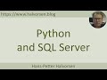 Python and SQL Server