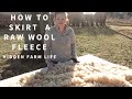 How to skirt a raw wool fleece 😮