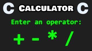 Let's code a calculator with C programming! 🖩