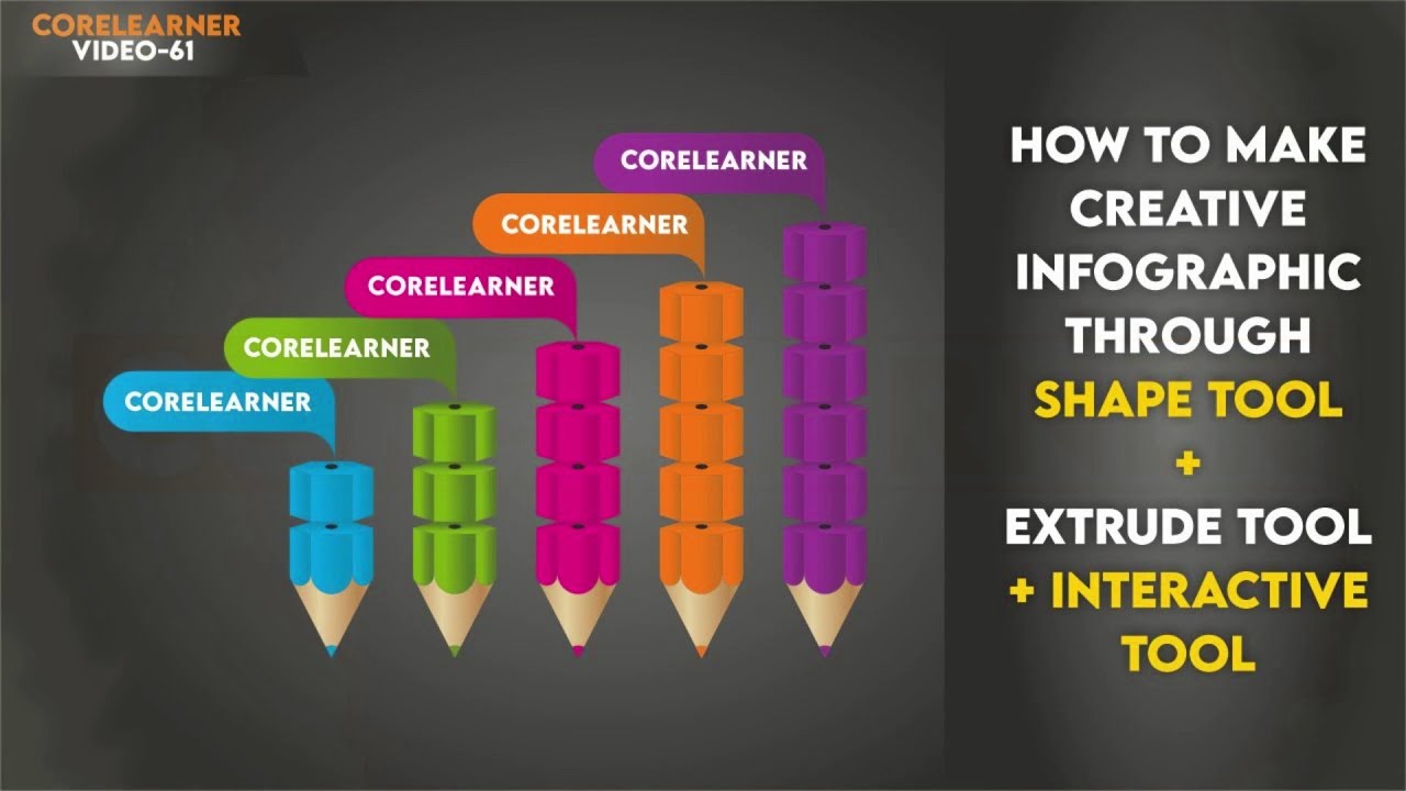 How To Make Pencil Design Shape Tool Extrude Learn Coreldraw