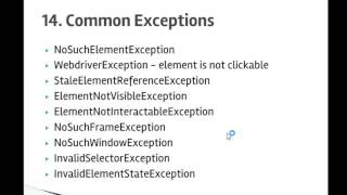 Lecture 14 - Common exceptions in Selenium in C#.Net