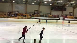 8. Deniss Vasiljevs \u0026 his coach Stéphane Lambiel. Open practice in Daugavpils 11.05.2018.