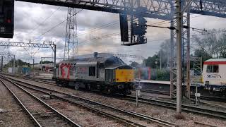 Rail Operations Group 37884 leaves Crewe station