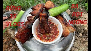 Ba Rọi Nướng Mùa Giông Bảo | Rừng 35 vlog