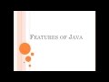 Java tutorial part -2 (features of java)
