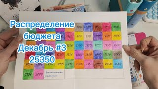 Распределение бюджета 25350 \\\\ Третье распределение Декабря 2024 #cashenvelopes