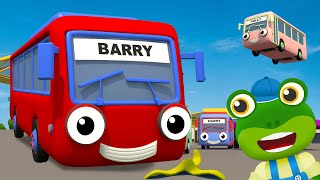 Five Little Buses | Bus Songs For Kids | Nursery Rhymes And Kids Songs | Gecko's Garage