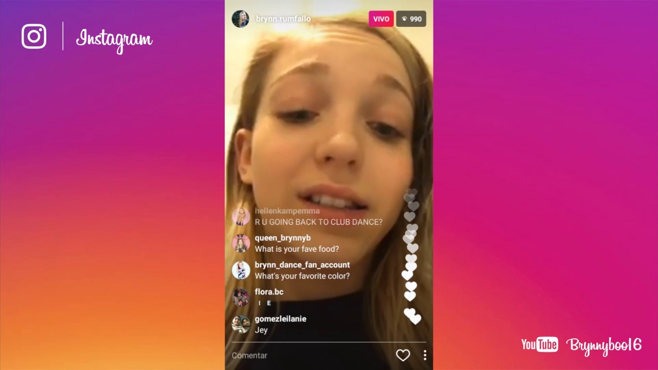 Brynn Rumfallo Live Instagram - YouTube