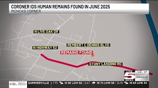 VIDEO: Coroner identifies human remains found in Moncks Corner