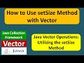 How to Use setSize Method with Vectors | Java Collection Framework