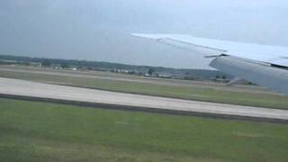 Delta Airlines Boeing 767-400ER takeoff from Atlanta Hartsfield to Munich, Germany