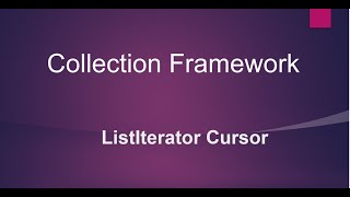Java List Iterator Cursor II Collection Framework II Java Tutorial for beginner with coding example