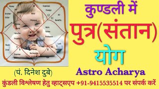 कुण्डली में पुत्र(संतान) योग,kundali me putra santan yog,(Son child yog in Horoscope),Astro Acharya