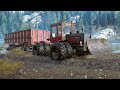 Spintires SnowRunner - Tractor 4x4 Articulated + Trailer  - Driving Mud Offroad