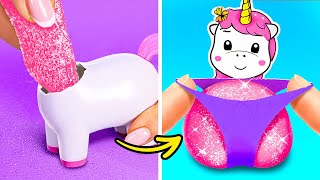 I Made a Squishy Unicorn! 🦄💖 Easy Fidgets and Crafts