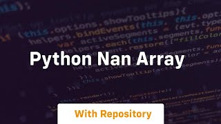 python nan array