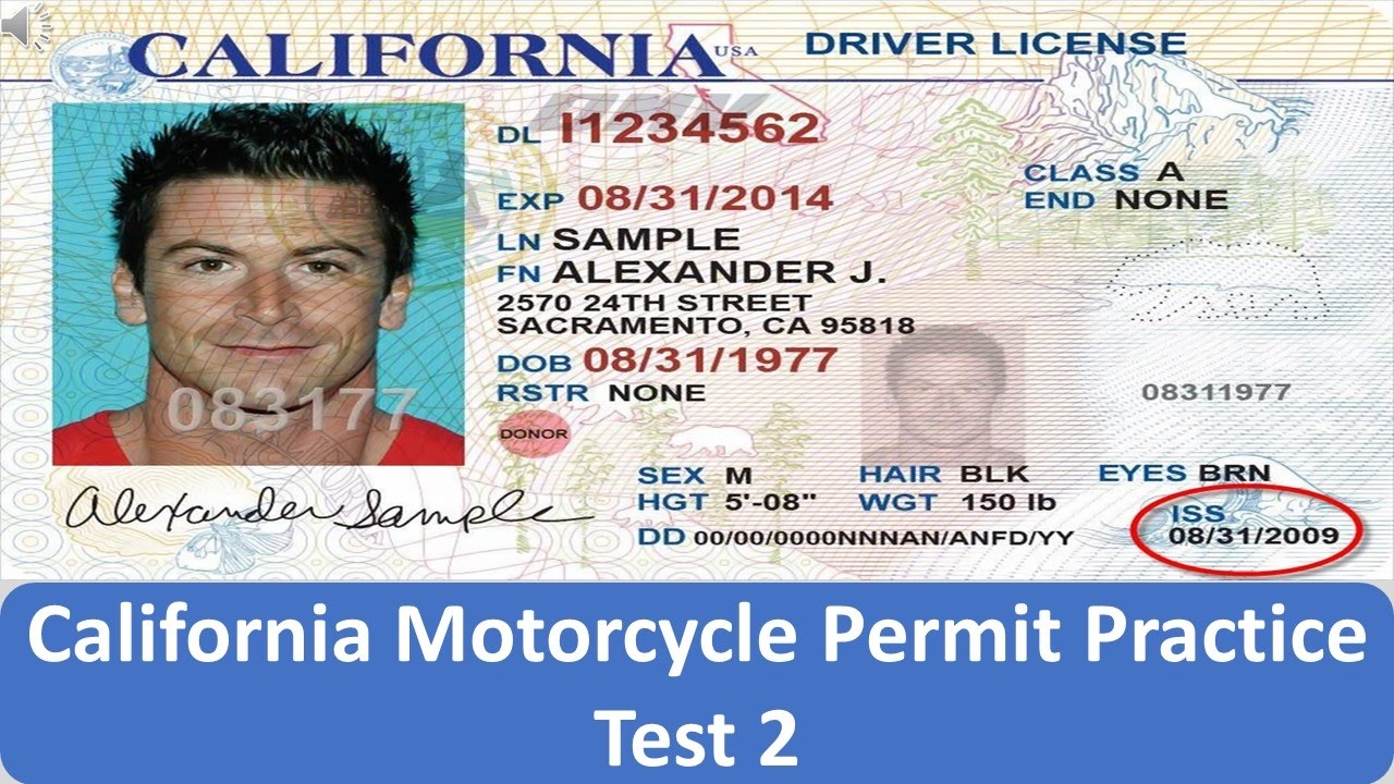 California Motorcycle Permit Practice Test 2 - YouTube