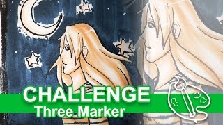 3 Marker Challenge w/ Copics #1