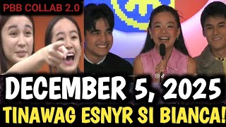 PBB COLLAB: DECEMBER 5, 2025 | DUSTIN , BIANCA, WILL HOUSEGUEST PBB CELEBRITY COLLAB 2.0 UPDATES!