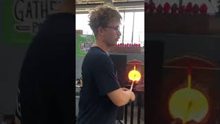 Glass Blowing: 🔥 Hot Color~Let’s go!     #glass #glassblowing #melt #sweat #possibility