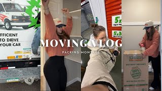 MOVING VLOG: packing up the kitchen, bedroom closet, linen closet, and bathroom