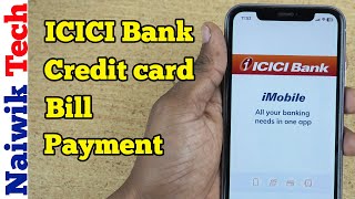 How to pay ICICI Bank Credit Card Bill via iMobile app