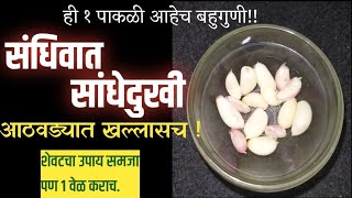 ही १ पाकळी संधिवात सांधेदुखी आठवड्यात खल्लास करते | Swagat todkar gudaghedukhi gharguti upay