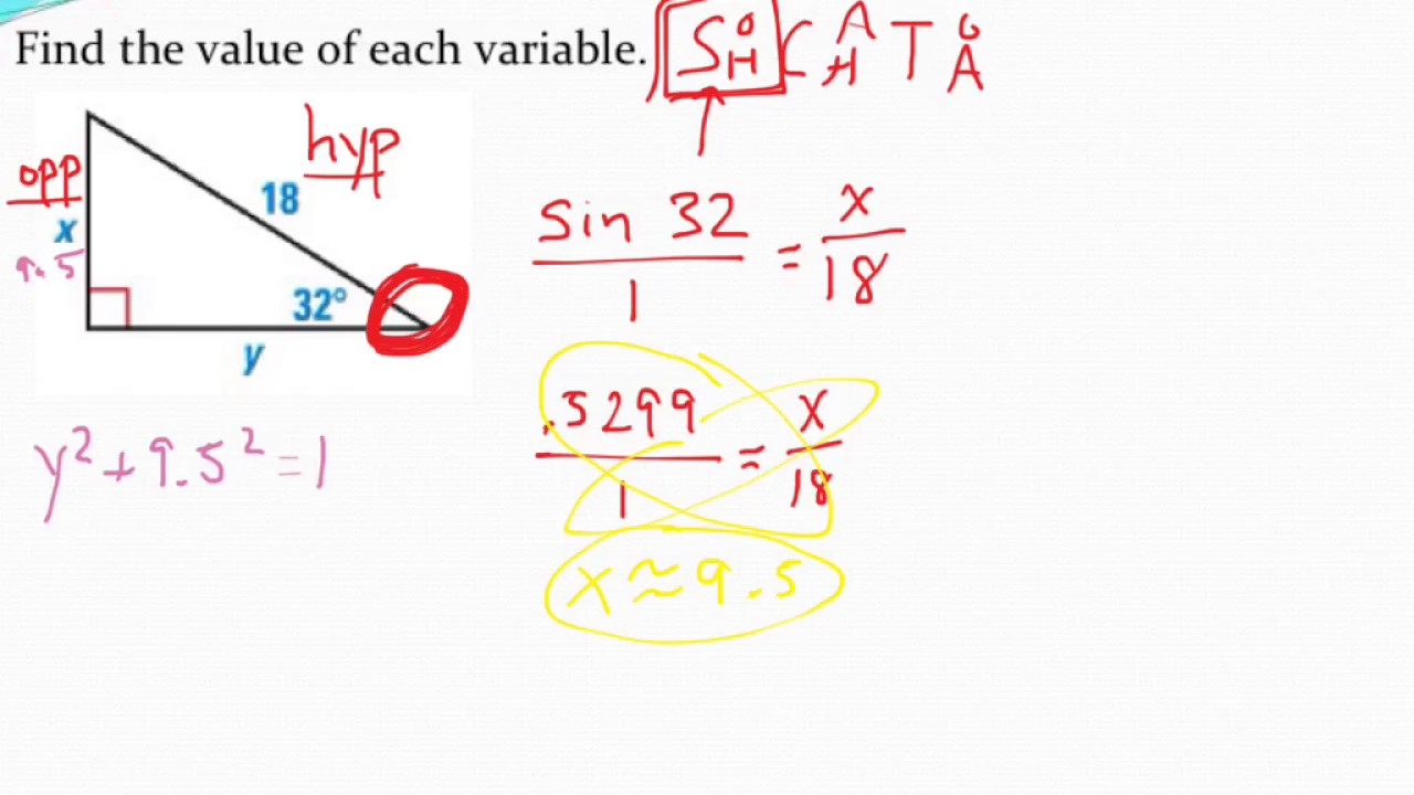 Using Trig To Find Two Missing Sides Of A Right Triangle - YouTube