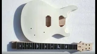 Yinfente electric guitar kit unfinished guitar neck guitar body PRS style bird inlay