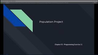 Intro to Java Chapter 01 Exercise 11 - Population Project