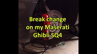 Brake change on a Maserati Ghibli SQ4