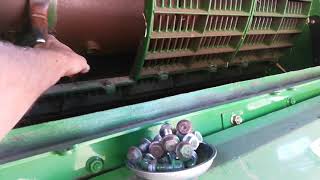 Overview of Changing Concaves in Deere 9560sts Combine round bar to small wire