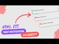 Create Toast Notification in JavaScript | Easy & Modern JS Alerts Tutorial