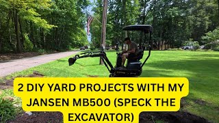 “Speck” the Jansen MB500 Takes On Two Yard Projects | Mini Excavator at Work