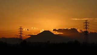 2024年12月10日　江戸川からのダイヤモンド富士Sunset over Mount Fuji　2024 12 10 161531