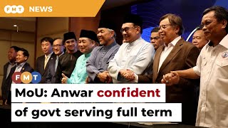 Anwar confident MoU will ensure govt stays for full term
