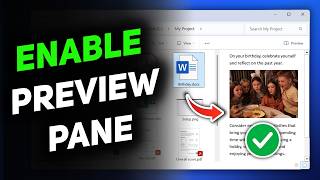 How to Enable Preview Pane in File Explorer Windows 11