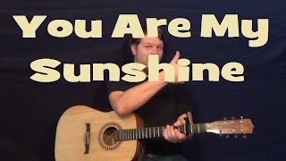 You are My Sunshine - Easy Strum Guitar Lesson Chords Country Feel - G C D