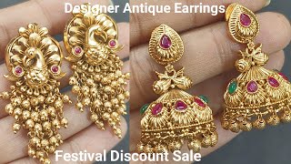 SMC 888 | Antique Designer Earrings | Latest | 7013932993 | Giveaway | Festival Offers