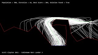 CodinGame Mars Lander 3 Solution using Genetic Algorithms