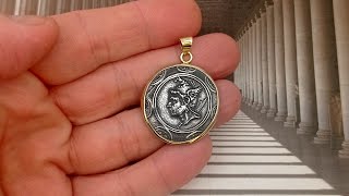 18k Gold and Silver Greek Tetradrachm Coin of King Philip V