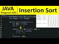 Java Program #25 - Sort Numbers using Insertion Sort in Java