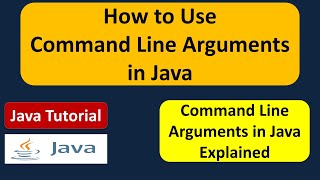What is the command line Argument in Java? | Java Command line Argument | Java Tutorial